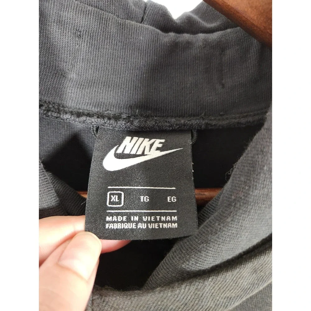 Nike Sportswear Black‎ Heritage Essential Knit Hoodie Flap Pocket Size XL
